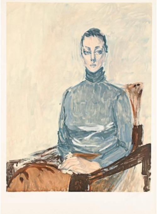 آرتچارت | زن آبی‌پوش، نشسته از ناصر عصار