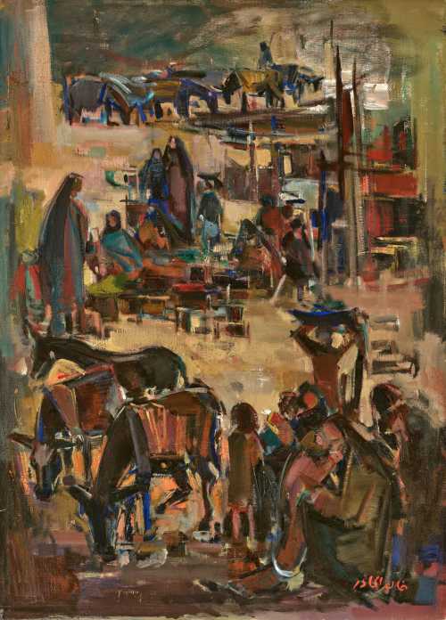 ArtChart | Village Street by Khalid al-Jader