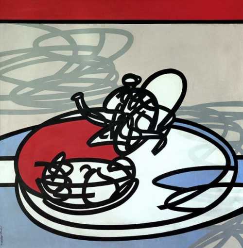 ArtChart | Teapot and Fruit Basket by Koorosh Shishegaran