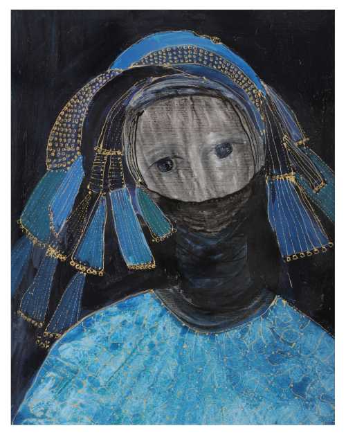 آرتچارت | بانوی عرب در لباس آبی از نادرة عزوز