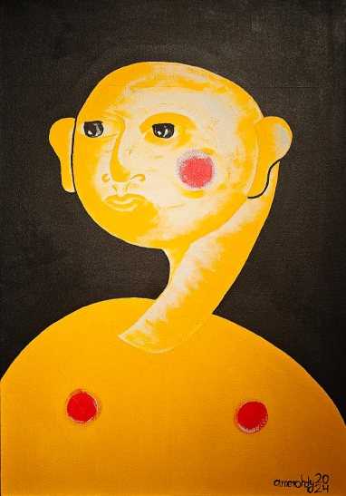 ArtChart | Yellow Clown by Amir Mehdi Zahedi