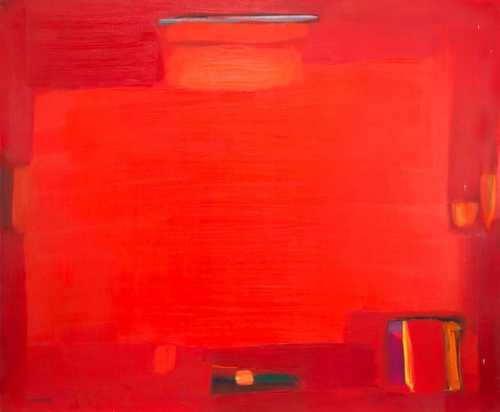 ArtChart | Untitled (Red Abstract) by Jamil Molaeb