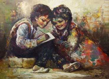 ArtChart | Writing Children by Anoush Rahnavardkar