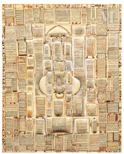 ArtChart | Written cushions by Mahjoub Ben Bella