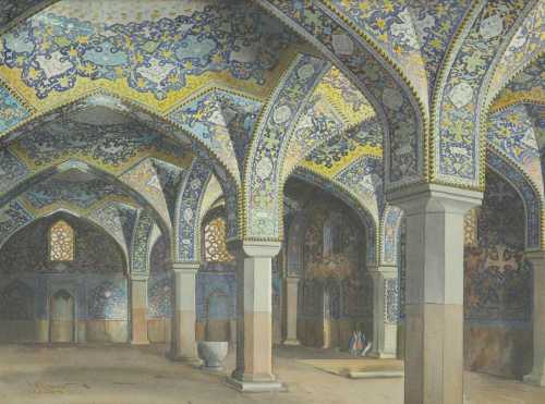 ArtChart | Interior of the Shah Mosque in Isfahan by Yervand Nehapetian