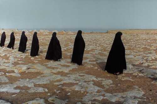 ArtChart | Rapture Series (Women in a Line) by Shirin Neshat