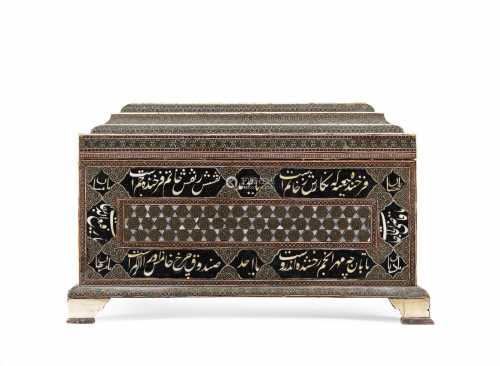 آرتچارت | جعبه خاتم‌کاری قاجار مرغوب از هنرمند ناشناس