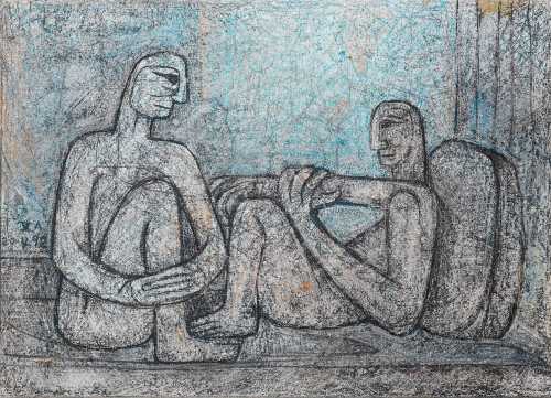 ArtChart | Untitled (Seated Figures) by Samir Rafi