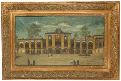 ArtChart | THE MAIN COURTYARD OF THE MASOUDIEH PALACE (EMARAT-E MASOUDIEH) IN TEHRAN by Asadallah al-Hosseini