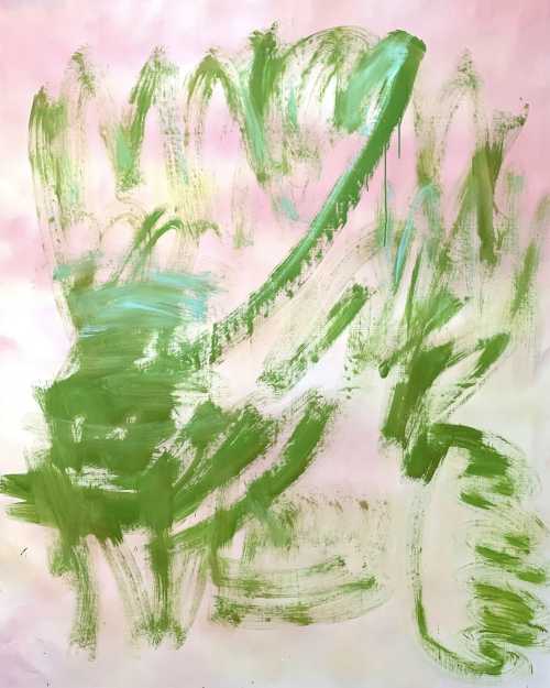 ArtChart | Untitled (Green on Pink) by Sam Samiee