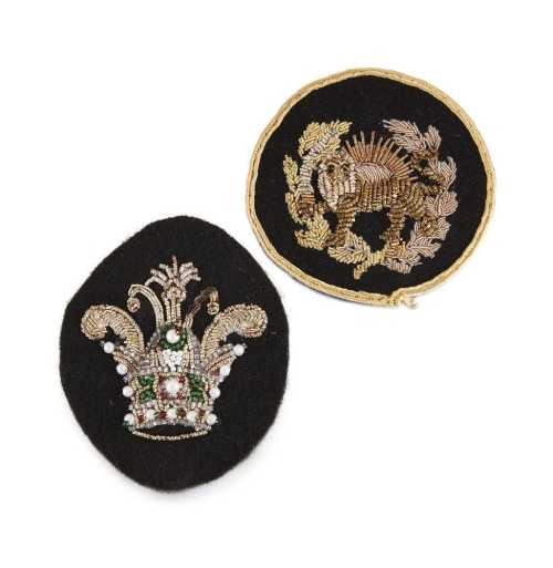 ArtChart | Two embroidered and beadwork badges, Iran by Unknown Artist