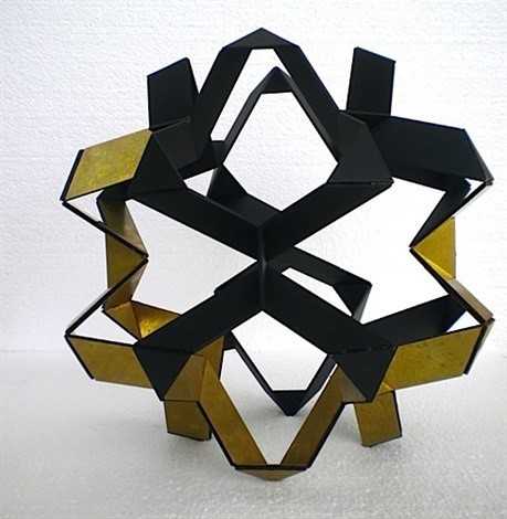 ArtChart | Black and gold geometric structure by Sahand Hesamian