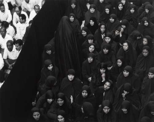 ArtChart | Fervor Series. Crowd From Front, Woman Leaving by Shirin Neshat
