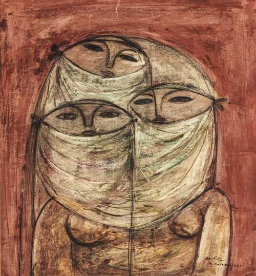 ArtChart | Three Girls by Ismael Al-Sheikhly