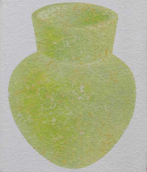 ArtChart | Untitled light green jar on white by Farhad Moshiri