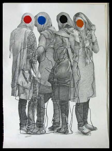 ArtChart | Four Girls by Dariush Gharahzad