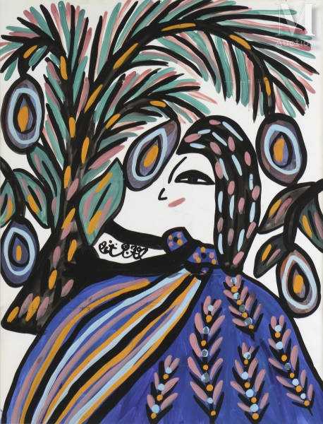 ArtChart | Femme au palmier by Fatma Baya
