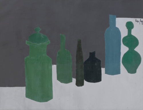 ArtChart | GREEN BOTTLES by Leily Matine Daftary