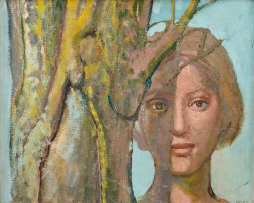 ArtChart | Untitled (Head of a Woman with a Tree) by Antoine Malliarakis Mayo