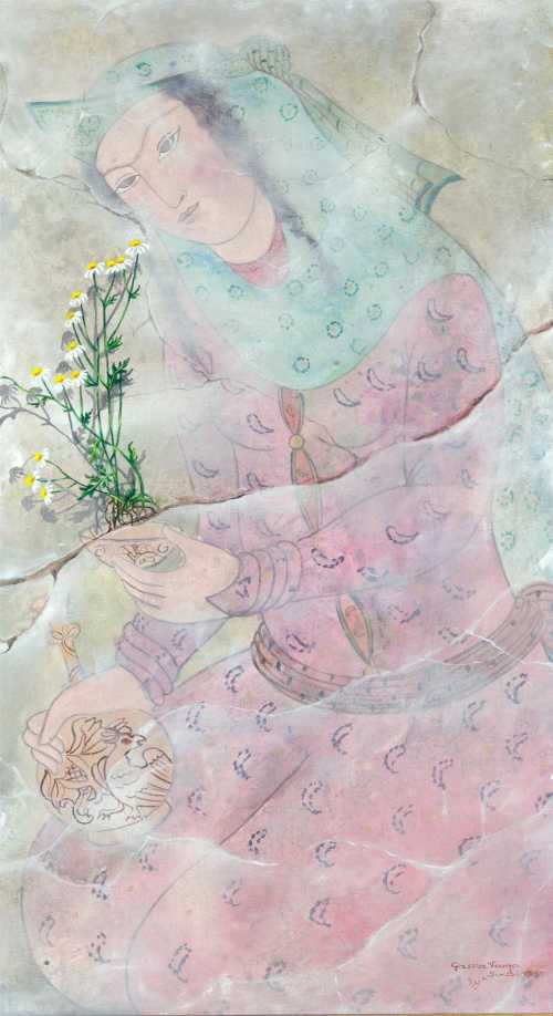 ArtChart | Lady with Flowers by Gizella Varga Sinai