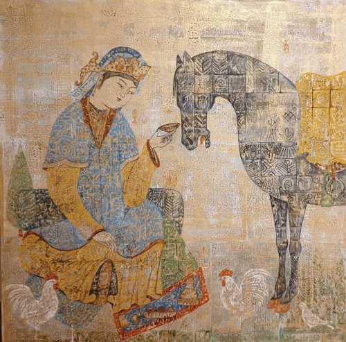 آرتچارت | اسب و زن مینیاتوری از محمدهادی فدوی