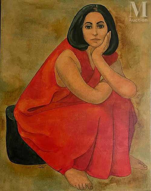 ArtChart | The Lady in Red (La dame en rouge) by Louay Kayyali