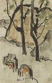 ArtChart | Untitled (Landscape with Trees) by Sohrab Sepehri
