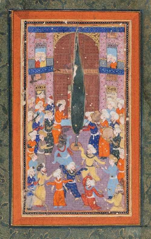 ArtChart | A Safavid illustration of dervishes dancing, Iran, mid-16th century by Unknown Artist