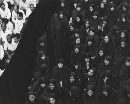 ArtChart | FERVOR SERIES (CROWD FROM FRONT, WOMAN LEAVING) by Shirin Neshat