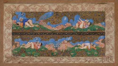 ArtChart | An erotic painting of lovers Iran, 20th century by Unknown Artist