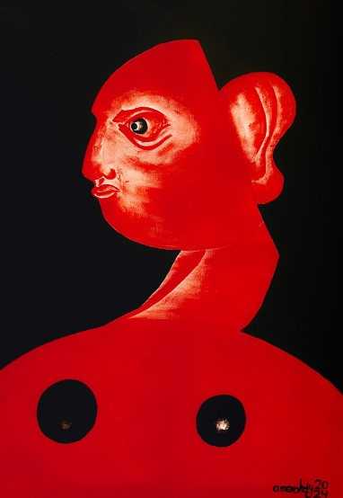 ArtChart | Red Clown by Amir Mehdi Zahedi