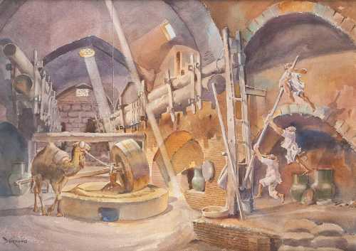 ArtChart | Interior View of a Flour Mill by Yervand Nehapetian