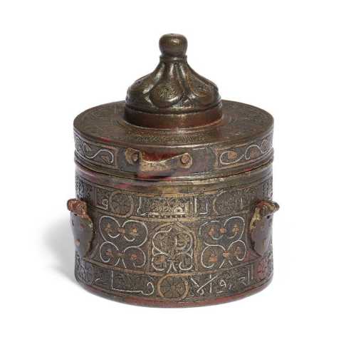 ArtChart | A Khurasan engraved copper and silver inlaid inkwell, Iran, late 12th century by Unknown Artist