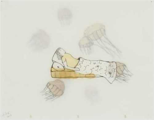 ArtChart | Sleeping Woman and Jellyfish by Avish Khebrehzadeh
