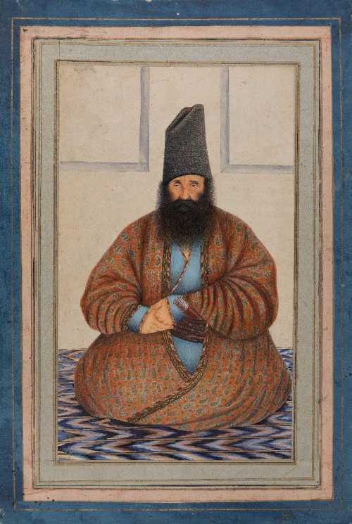 ArtChart | A portrait of a seated bearded minister, Qajar, Persia, mid-19th century by Unknown Artist