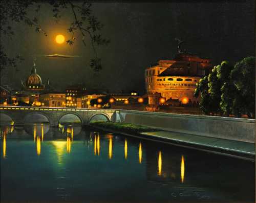ArtChart | Ponte Sant' Angelo from the Tiber by Teimur Amiry