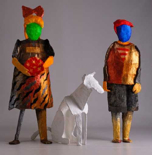 ArtChart | Girl, Dog and Boy by Farshid Mesghali