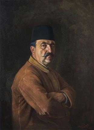 ArtChart | Portrait of Doost-Ali-Khan Moayerolmamalek by Hossein Arjangi (Mir Mosavvar)