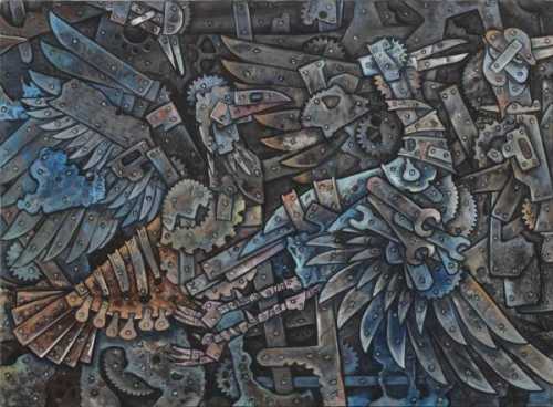 ArtChart | Birds of the Iron Farm 5(Simorgh series) by Mohsen Kiani