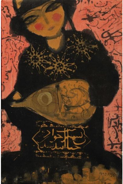 ArtChart | Woman with Setar by Nasser Ovissi