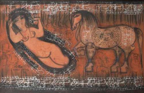 ArtChart | Nude Woman and Horse by Nasser Ovissi