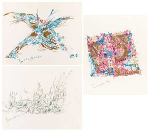 ArtChart | A GROUP OF THREE DRAWINGS BY MASSOUD ARABSHAHI by Massoud Arabshahi