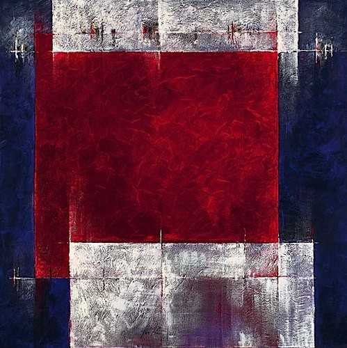 ArtChart | Blue and red composition by Yaghoub Emdadian