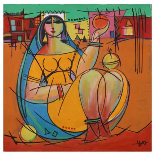 ArtChart | Woman with Fruits 2 by MOHAMMED HAMDAN
