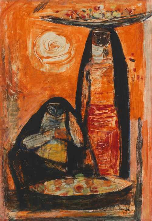 ArtChart | Two Bedouin Ladies by Ismael Al-Sheikhly
