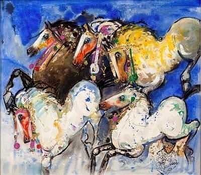 ArtChart | Five horses by Nasser Ovissi