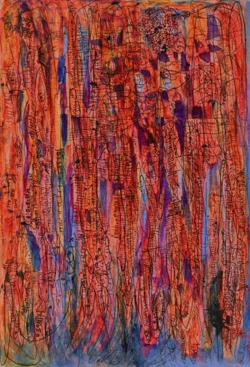 ArtChart | Composition (Red) by Fahrelnissa Zeid